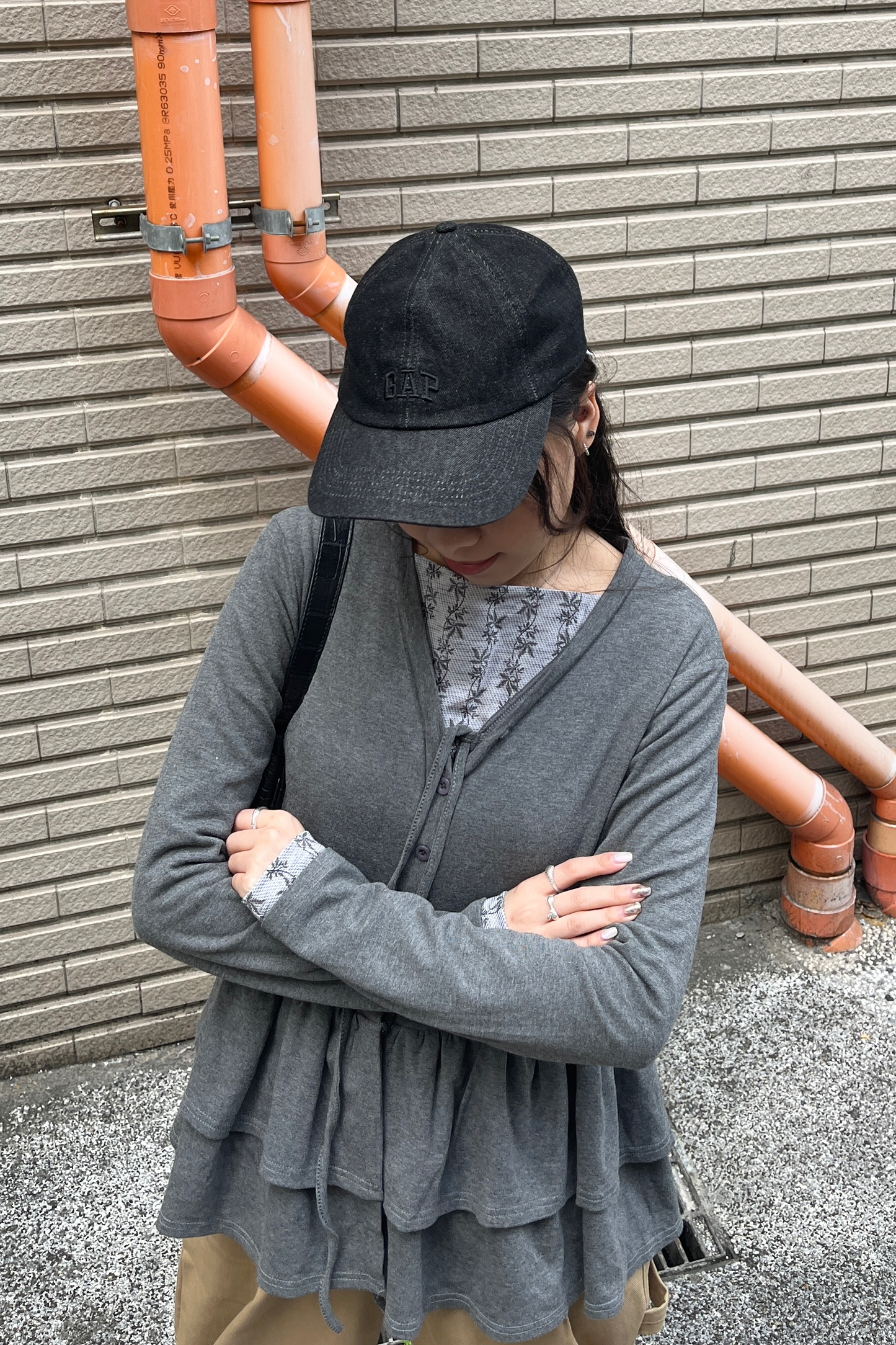 貝拉雙層裙擺棉質長袖